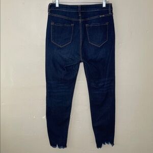 KanCan Blue Jeans ESTILO Button Fly 5 Raw Hem High Rise Mild Distressing 13/30
